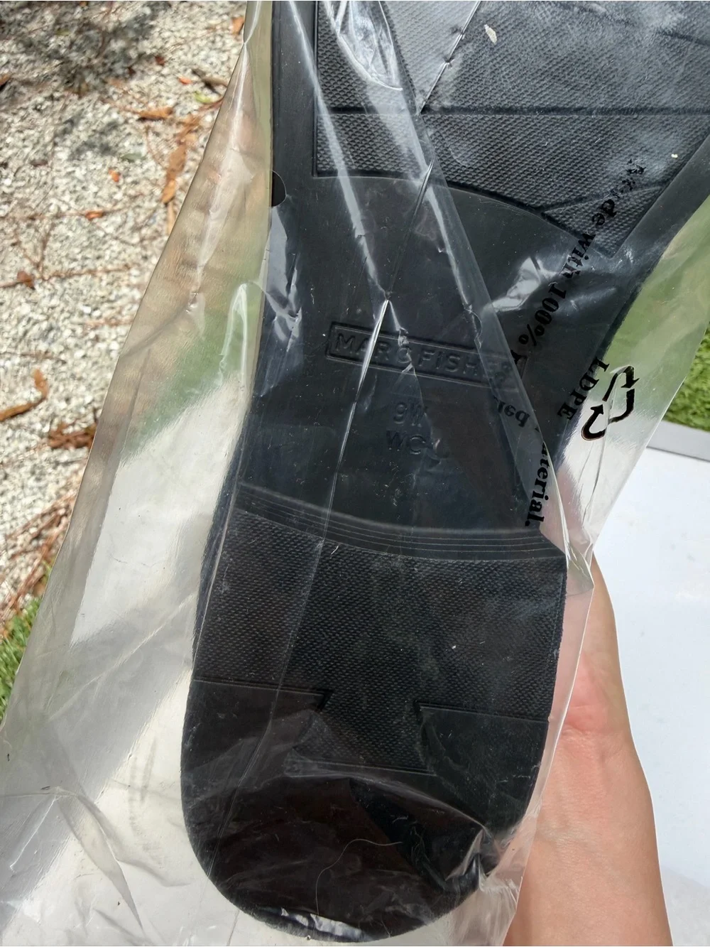 Marc Fisher Black High-Heel Ankle Boot in Protective Wrap